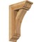 Ekena Millwork Thorton Traditional Rough Sawn Bracket w/ Offset Brace, Western Red Cedar, 6"W x 14"D x 22"H BKT0604X14X22THR01RWR - alternate 1